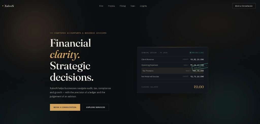 Chartered Accountants Firm Website